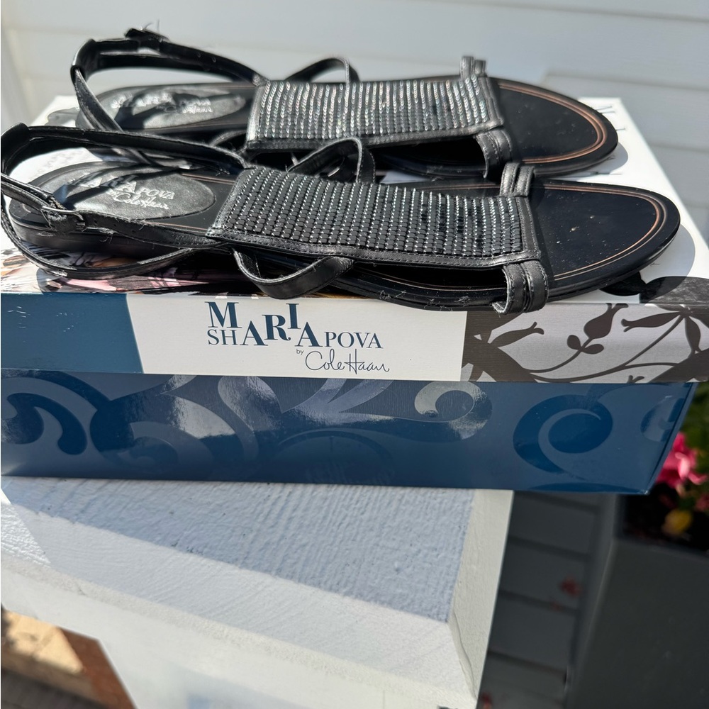 EUC Women’s Maria Sharapova Air Lalita Cole Haan Black Strappy Sandals